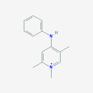 molecular formula C14H17N2+ B11551485 1,2,5-Trimethyl-4-(phenylamino)pyridinium 