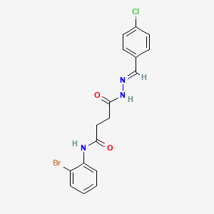 N-(2-bromophenyl)-4-[(2E)-2-(4-chlorobenzylidene)hydrazinyl]-4-oxobutanamide