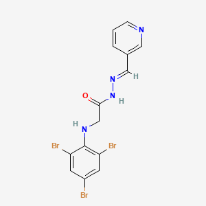 molecular formula C14H11Br3N4O B11551530 N'-[(E)-(Pyridin-3-YL)methylidene]-2-[(2,4,6-tribromophenyl)amino]acetohydrazide 