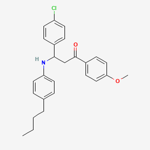 3-[(4-Butylphenyl)amino]-3-(4-chlorophenyl)-1-(4-methoxyphenyl)propan-1-one