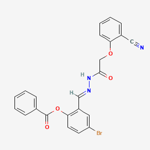 4-bromo-2-[(E)-{2-[(2-cyanophenoxy)acetyl]hydrazinylidene}methyl]phenyl benzoate