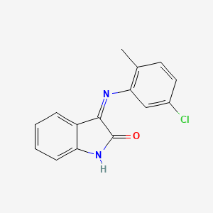 (3Z)-3-[(5-Chloro-2-methylphenyl)imino]-2,3-dihydro-1H-indol-2-one