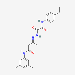 (3E)-N-(3,5-Dimethylphenyl)-3-({[(4-ethylphenyl)carbamoyl]formamido}imino)butanamide