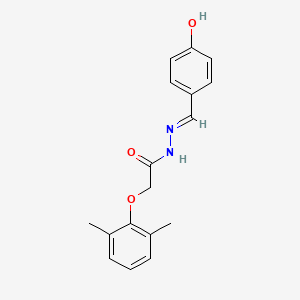 2-(2,6-dimethylphenoxy)-N'-[(E)-(4-hydroxyphenyl)methylidene]acetohydrazide