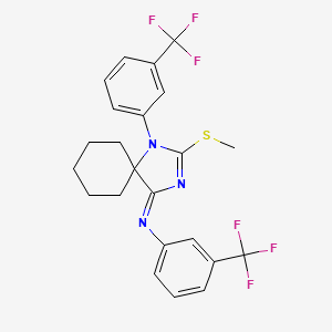 N-{(4Z)-2-(methylsulfanyl)-1-[3-(trifluoromethyl)phenyl]-1,3-diazaspiro[4.5]dec-2-en-4-ylidene}-3-(trifluoromethyl)aniline