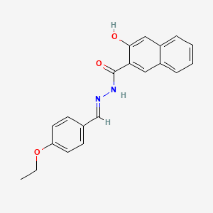 molecular formula C20H18N2O3 B11551608 N'-(4-ethoxybenzylidene)-3-hydroxy-2-naphthohydrazide 