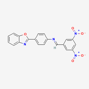 4-(1,3-benzoxazol-2-yl)-N-[(E)-(3,5-dinitrophenyl)methylidene]aniline