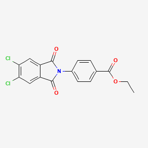 molecular formula C17H11Cl2NO4 B11551685 ethyl 4-(5,6-dichloro-1,3-dioxo-1,3-dihydro-2H-isoindol-2-yl)benzoate 