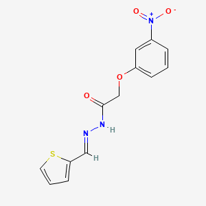 2-(3-nitrophenoxy)-N'-[(E)-thiophen-2-ylmethylidene]acetohydrazide