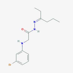 2-[(3-bromophenyl)amino]-N'-[(3Z)-hexan-3-ylidene]acetohydrazide (non-preferred name)