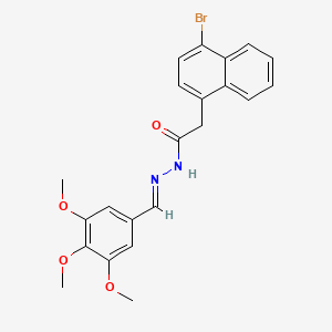 2-(4-bromonaphthalen-1-yl)-N'-[(E)-(3,4,5-trimethoxyphenyl)methylidene]acetohydrazide