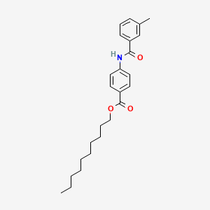 molecular formula C25H33NO3 B11551747 Decyl 4-{[(3-methylphenyl)carbonyl]amino}benzoate 