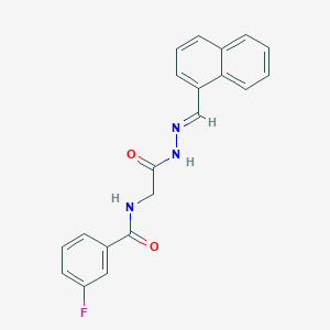 3-Fluoro-N-({N'-[(E)-(naphthalen-1-YL)methylidene]hydrazinecarbonyl}methyl)benzamide