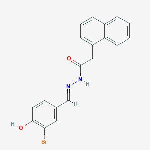 molecular formula C19H15BrN2O2 B11551762 N'-[(E)-(3-bromo-4-hydroxyphenyl)methylidene]-2-(naphthalen-1-yl)acetohydrazide 