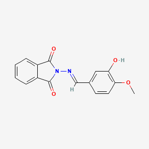 2-{[(E)-(3-hydroxy-4-methoxyphenyl)methylidene]amino}-1H-isoindole-1,3(2H)-dione