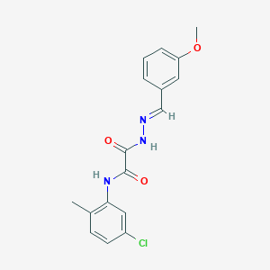 molecular formula C17H16ClN3O3 B11551789 N-(5-chloro-2-methylphenyl)-2-[(2E)-2-(3-methoxybenzylidene)hydrazinyl]-2-oxoacetamide 