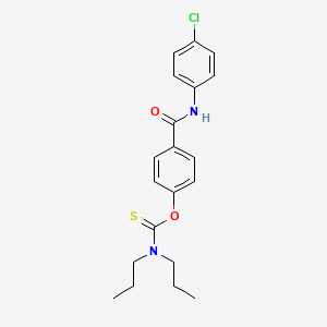 N-(4-Chlorophenyl)-4-[(dipropylcarbamothioyl)oxy]benzamide