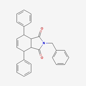 molecular formula C27H23NO2 B11551803 2-benzyl-4,7-diphenyl-3a,4,7,7a-tetrahydro-1H-isoindole-1,3(2H)-dione 