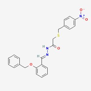 N'-{(E)-[2-(benzyloxy)phenyl]methylidene}-2-[(4-nitrobenzyl)sulfanyl]acetohydrazide