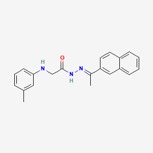 molecular formula C21H21N3O B11551820 2-[(3-Methylphenyl)amino]-N'-[(1E)-1-(naphthalen-2-YL)ethylidene]acetohydrazide 