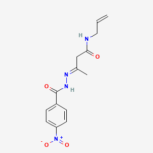 (3E)-3-{[(4-Nitrophenyl)formamido]imino}-N-(prop-2-EN-1-YL)butanamide