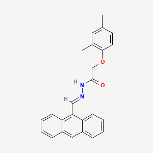 molecular formula C25H22N2O2 B11551845 N'-[(E)-anthracen-9-ylmethylidene]-2-(2,4-dimethylphenoxy)acetohydrazide 