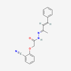 2-(2-cyanophenoxy)-N'-[(2E,3E)-4-phenylbut-3-en-2-ylidene]acetohydrazide