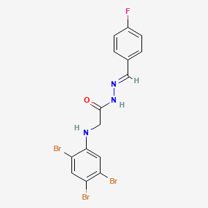 N'-[(E)-(4-Fluorophenyl)methylidene]-2-[(2,4,5-tribromophenyl)amino]acetohydrazide