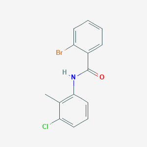 molecular formula C14H11BrClNO B11551899 2-bromo-N-(3-chloro-2-methylphenyl)benzamide 