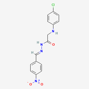 2-[(4-Chlorophenyl)amino]-N'-[(E)-(4-nitrophenyl)methylidene]acetohydrazide