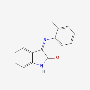 2H-Indol-2-one,1,3-dihydro-3-[(2-methylphenyl)imino]-