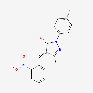 5-methyl-2-(4-methylphenyl)-4-(2-nitrobenzylidene)-2,4-dihydro-3H-pyrazol-3-one