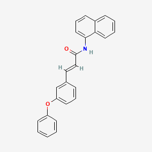 molecular formula C25H19NO2 B11551952 (2E)-N-(naphthalen-1-yl)-3-(3-phenoxyphenyl)prop-2-enamide 