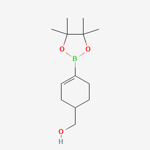 molecular formula C₁₃H₂₃BO₃ B1155198 (4-(4,4,5,5-Tetramethyl-1,3,2-dioxaborolan-2-yl)cyclohex-3-en-1-yl)methanol 
