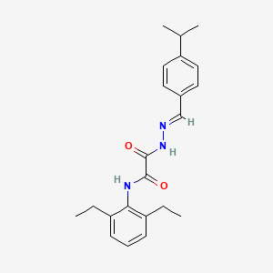 N-(2,6-diethylphenyl)-2-oxo-2-{(2E)-2-[4-(propan-2-yl)benzylidene]hydrazinyl}acetamide