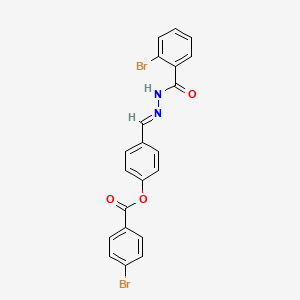 4-{(E)-[2-(2-bromobenzoyl)hydrazono]methyl}phenyl 4-bromobenzoate