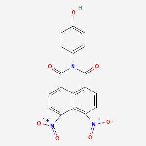 molecular formula C18H9N3O7 B11552061 2-(4-hydroxyphenyl)-6,7-dinitro-1H-benzo[de]isoquinoline-1,3(2H)-dione 