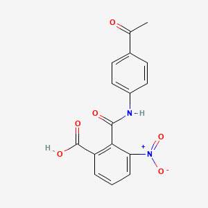 molecular formula C16H12N2O6 B11552076 2-[(4-Acetylphenyl)carbamoyl]-3-nitrobenzoic acid 