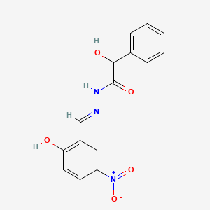 2-Hydroxy-N'-[(E)-(2-hydroxy-5-nitrophenyl)methylidene]-2-phenylacetohydrazide