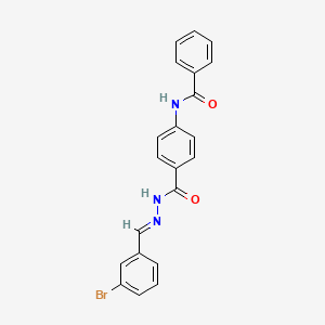 N-(4-{[(2E)-2-(3-bromobenzylidene)hydrazinyl]carbonyl}phenyl)benzamide