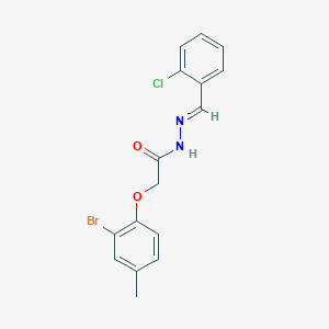 2-(2-bromo-4-methylphenoxy)-N'-[(E)-(2-chlorophenyl)methylidene]acetohydrazide