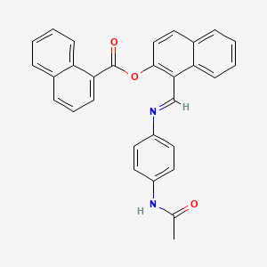 1-[(E)-{[4-(acetylamino)phenyl]imino}methyl]naphthalen-2-yl naphthalene-1-carboxylate