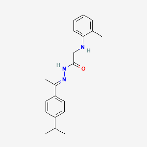 molecular formula C20H25N3O B11552141 2-[(2-Methylphenyl)amino]-N'-[(1E)-1-[4-(propan-2-YL)phenyl]ethylidene]acetohydrazide 