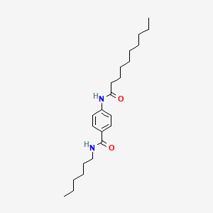 molecular formula C23H38N2O2 B11552156 4-(decanoylamino)-N-hexylbenzamide 