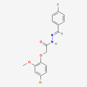 2-(4-bromo-2-methoxyphenoxy)-N'-[(E)-(4-fluorophenyl)methylidene]acetohydrazide