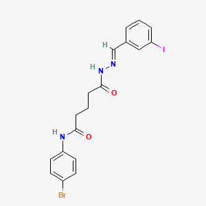 N-(4-bromophenyl)-5-[(2E)-2-(3-iodobenzylidene)hydrazinyl]-5-oxopentanamide