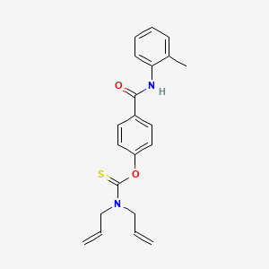 4-{[Bis(prop-2-EN-1-YL)carbamothioyl]oxy}-N-(2-methylphenyl)benzamide