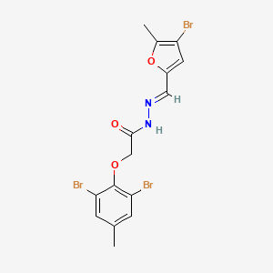 N'-[(E)-(4-bromo-5-methylfuran-2-yl)methylidene]-2-(2,6-dibromo-4-methylphenoxy)acetohydrazide