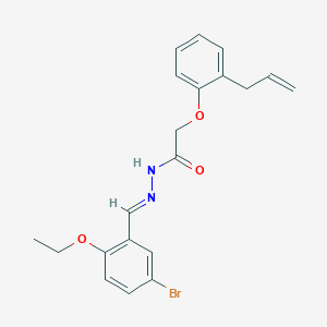 molecular formula C20H21BrN2O3 B11552190 N'-[(E)-(5-bromo-2-ethoxyphenyl)methylidene]-2-[2-(prop-2-en-1-yl)phenoxy]acetohydrazide 