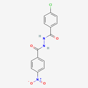 molecular formula C14H10ClN3O4 B11552263 4-chloro-N'-(4-nitrobenzoyl)benzohydrazide 